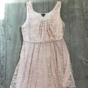Pink lace dress